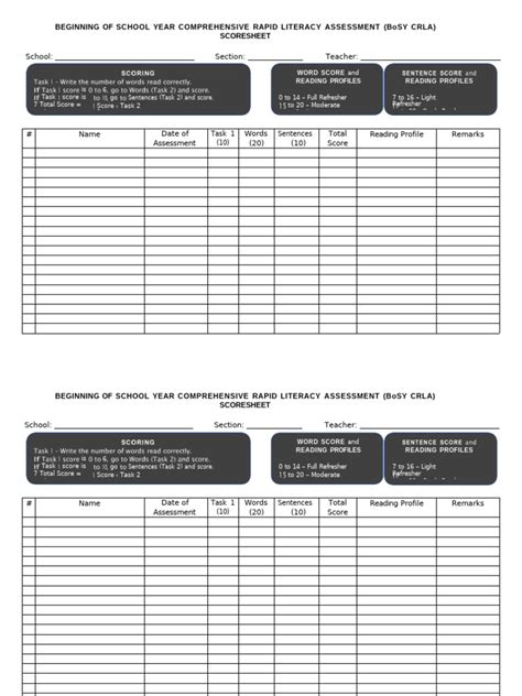 G2 BoSY CRLA Scoresheets and Class Record .